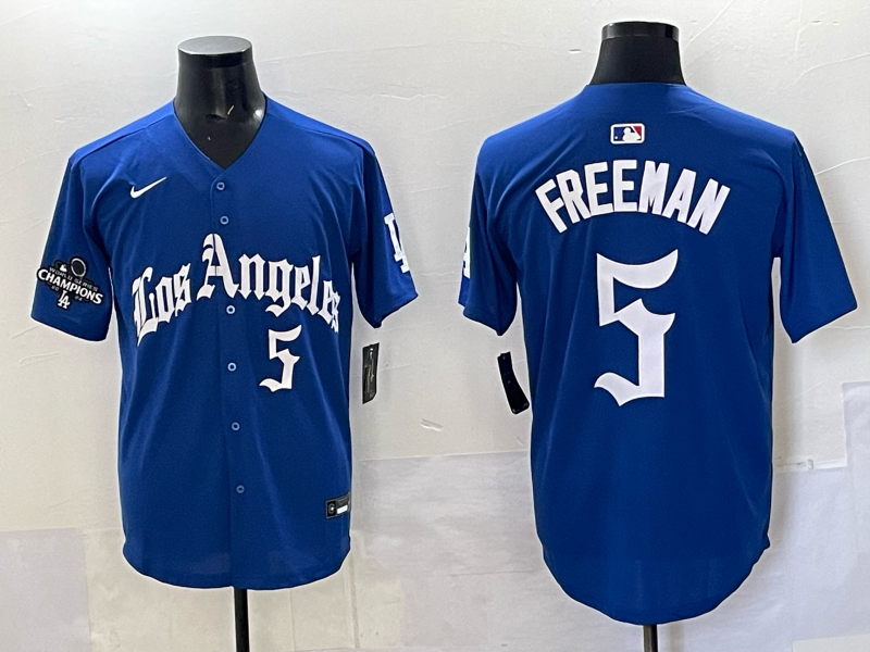 Men Los Angeles Dodgers #5 Freeman Blue 2025 Nike MLB Jersey style 008